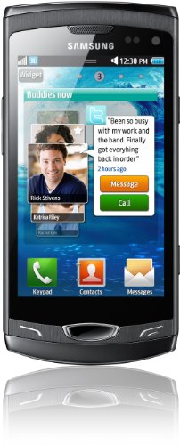 Samsung Wave II S8530 Smartphone (9,5 cm (3,7 Zoll) Display, Touchscreen, 5 Megapixel Kamera) metallic-black