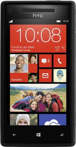 HTC Windows Phone 8X Smartphone (10,9 cm (4,3 Zoll) Super LCD Touchscreen, 1,5 GHz Dual-Core-Prozessor, 1 GB RAM, 8 Megapixel Kamera, 16 GB interner Speicher, NFC-fähig, Windows Phone 8 OS) schwarz