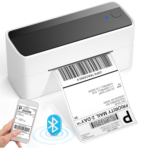 Phomemo Bluetooth Etikettendrucker, Label Printer Labeldrucker 4x6 Thermodrucker DHL Versandetiketten Drucker für Versandpakete Kompatibel mit Ebay, Amazon, Etsy,Ups, Wish, Shopify, Zalando, Otto