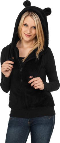 Urban Classics Ladies Weste Teddy Vest, schwarz, TB393