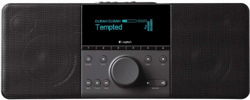 Logitech Squeezebox Boom Tragbarer Netzwerk-Musikplayer (VFD-Display, WLAN 802.11g) schwarz