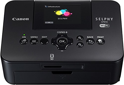 Canon Selphy CP910 Mobiler Fotodrucker (6.8 cm (2.7 Zoll) Display, 300 dpi, WLAN, USB) schwarz