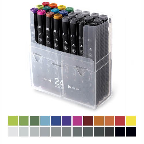 Shinhan Touch Twin Marker Set, 24 Stifte