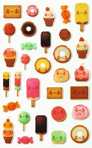 Maildor 33-tlg. Sticker-Set Cooky niedliche Süßigkeiten