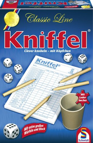 Schmidt Spiele 49203 Classic Line: Kniffel mit gr. Würfeln & Block