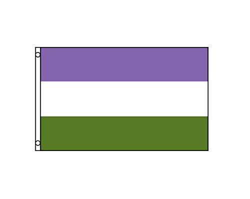 trendyluz Flaggen Genderqueer Geschlecht Identität Pride Regenbogen Flagge Gay Lesbian LGBT Gleichheit Banner Flagge 3 x 5 Fuß