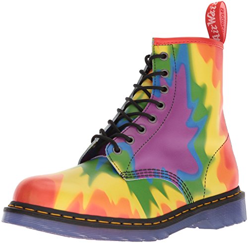 Dr. Martens Unisex-Erwachsene 1460 Klassische Stiefel, Mehrfarbig (Pride Tie-Dye Print 102), 42 EU