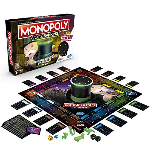 Hasbro Spiele E4816GC2 Monopoly Voice Banking, sprachgesteuerter Familienspiel ab 8 Jahren, Multicolor