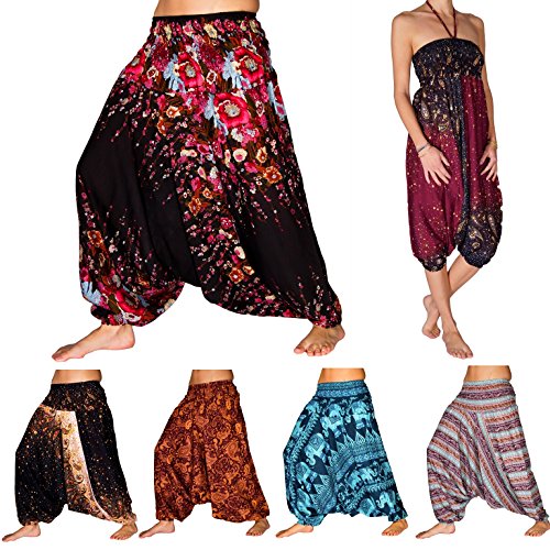 mienloco Damen Haremshose Aladinhosen Pumphose -VIELE MODELLE-