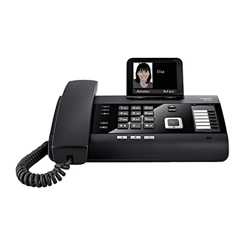 Gigaset DL500A - schnurgebundenes DECT Telefon mit Anrufbeantworter - Büro und Haustelefon mit großem 3,5