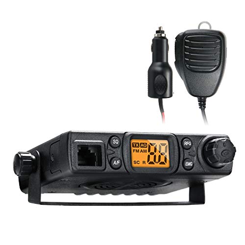 Radioddity CB-27 CB-Funkgerät AM/FM 80 Kanäle Auto CB Funk LKW für Europa mit abnehmbaren Mikrofon und KFZ-Ladegerät